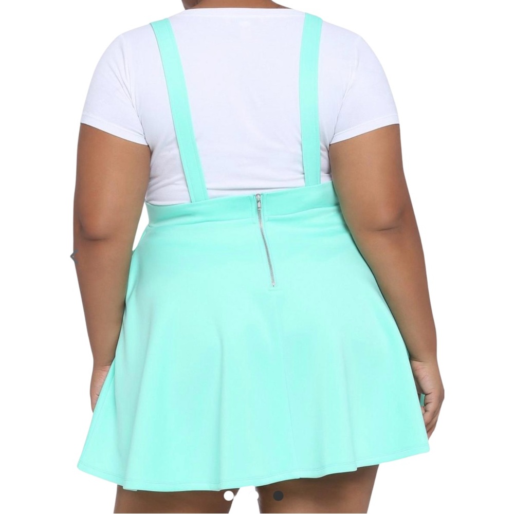 HOT TOPIC MINT SUSPENDER SKIRT - Picture 3 of 7